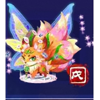 QQ游戏4+10超级九尾狐狸戊等宝宝附带满级进化度更是完美无缺